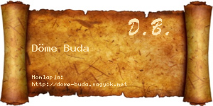 Döme Buda névjegykártya